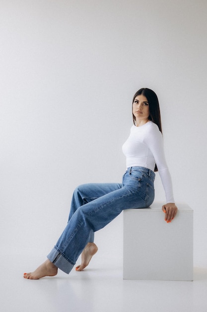 Mavi Daisy Yüksek Bel Skinny Jean